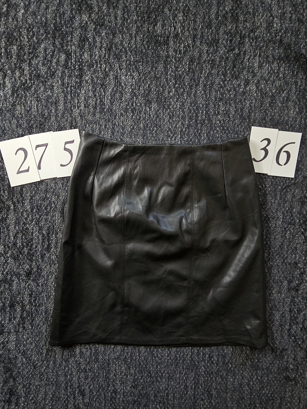 Na-Kd Black Faux Leather Mini Skirt - Sleek Pencil Style